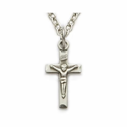 Sterling Silver Baby Crucifix on 13" Chain