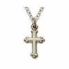 Sterling Silver Budded Baby Cross Necklace