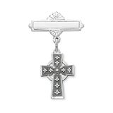 Sterling Silver Celtic Cross Baby Pin