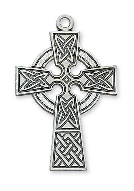 Sterling Silver Celtic Cross on 24