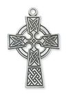 Celtic Sterling Silver Cross on 24" Chain