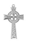 Celtic Sterling Silver Cross on 24" Chain
