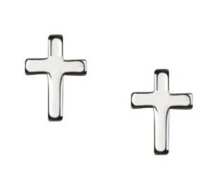Sterling Silver Cross Earrings (Post)