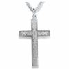 Sterling Silver Cross Necklace with Our Father Prayer on Back on 24" Chain