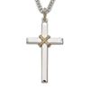 Sterling Silver Cross With Rope on 24" chain