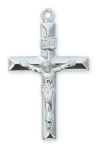 Sterling Silver Crucifix On 24" Chain