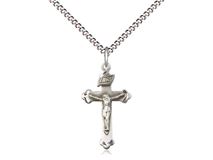 Sterling Silver Crucifix Pendant on 18" Chain