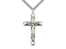 Sterling Silver Crucifix Pendant on a 24" Chain