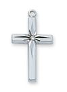 Sterling Silver Cubic Zirconia Cross On 18" Chain
