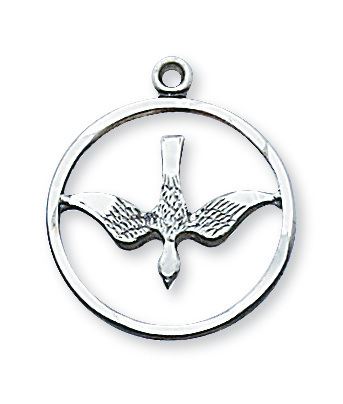 Sterling Silver Holy Spirit Dove on 18" Chain