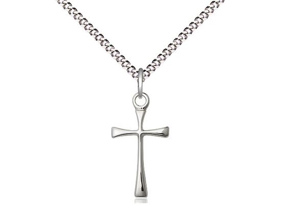 Sterling Silver Maltese Cross Pendant on 18" Chain