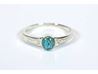 Miraculous Sterling Silver Ring w/Blue Epoxy