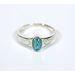 Sterling Silver Miraculous Ring w/Blue Epoxy, Child's Size 3
