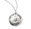 Sterling Silver Our Lady Of Loretto Protect My Flight Medal