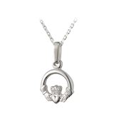 Sterling Silver Small Claddagh Pendant