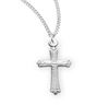 Sterling Silver Small Engraved Cross on 16" Chain