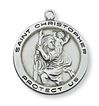St. Christopher Sterling Silver Medal on 18" chain