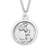 St. Francis with Dog Sterling Silver Medal on 24" Chain