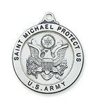 Sterling Silver St. Michael Army Medal