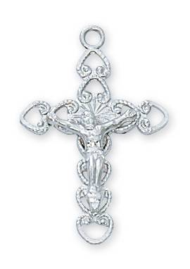 Sterling Sterling Ornate Crucifix On 18" Chain