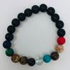 Natural Stone Multi Colored Bead Bracelet