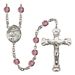 Sts. Cosmas & Damian Patron Saint Rosary, Scalloped Crucifix