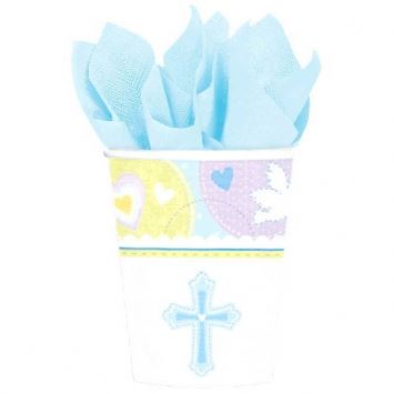 Sweet Christening Blue Cups