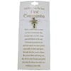 First Communion Cross Lapel Pin, Carded