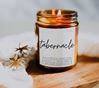Tabernacle Amber Glass Jar Soy Candle (frankincense, cinnamon, and clove scent)