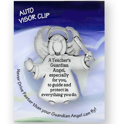 Teacher's Guardian Angel Visor Clip