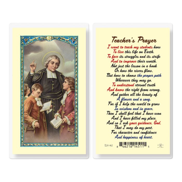 Teacher's Prayer Holy Card