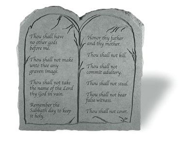 Ten Commandments Garden Stone (Not Catholic Version)