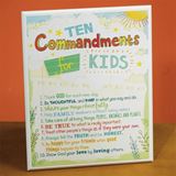 Ten Commandments for Kids Plaque