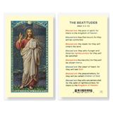 The Beatitudes Laminated Prayer Card