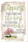 The Happiest People Easel Plaque