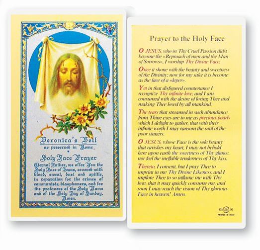 The Holy Face Holy Card