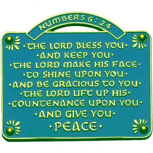The Lord Bless You & Keep You House Blessing Door Plate