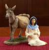 The Traveling Holy Family- Pregnant Mary and Donkey Set, 7 inch scale, 2 piece set