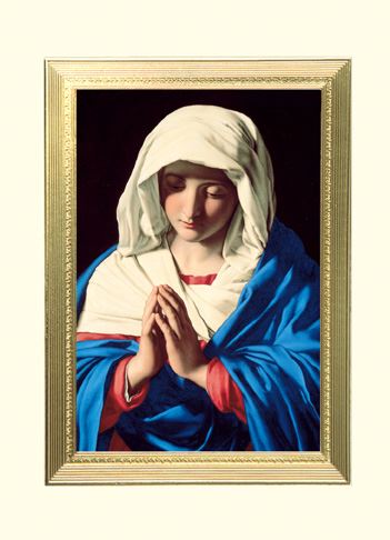 The Virgin in Prayer Mass Card/100 BOX