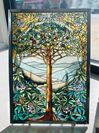 Tiffany Tree of Life Stain Glass Art Hanging, 9.3" x 13.3"
