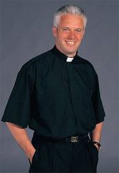 Tradicio Stadelmaier Black Short Sleeve Clergy Shirt by Slabbinck