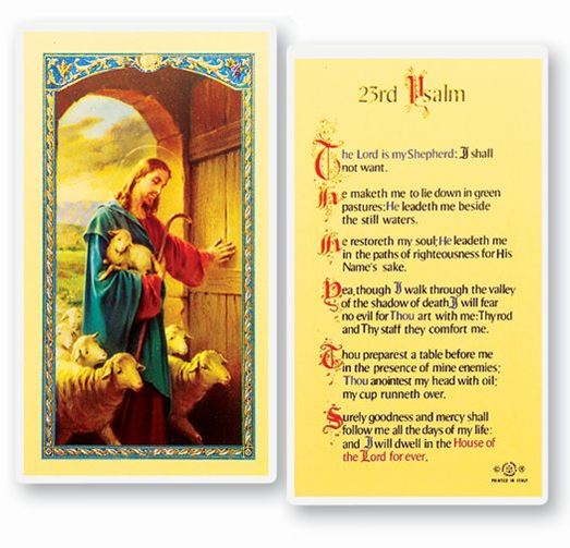 Twenty Third Psalm Holy Card