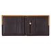 Two-Tone Brown Leather Wallet with Cross Badge - 121623