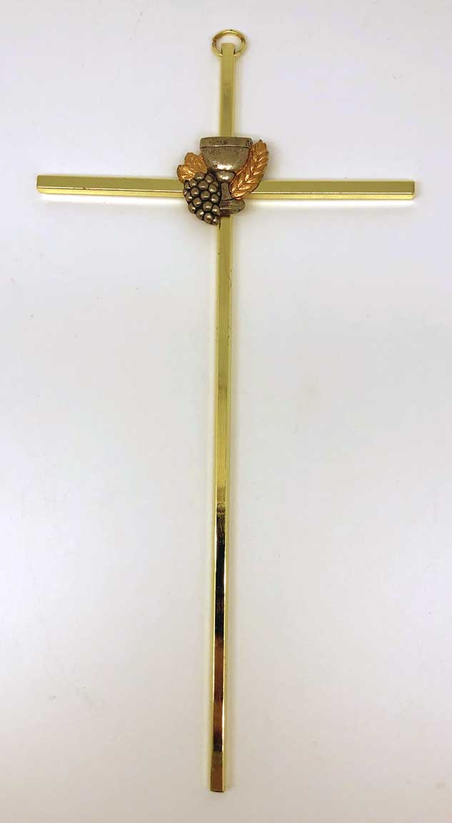 Two Tone First Communion 10" Wall Cross