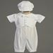 Christening romper with Vest and Bonnet