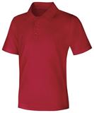 Unisex Red Performance Knit Polo, Short Sleeve
