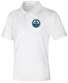 Unisex White Performance Knit Polo with SCL Logo