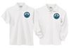 Unisex White Pique Knit Polo Shirt with SCL Logo
