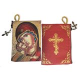 Virgin of Vladimi Tapestry Rosary Pouch 5-3/8" x 4"