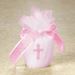 Pink Cross Votive Candle